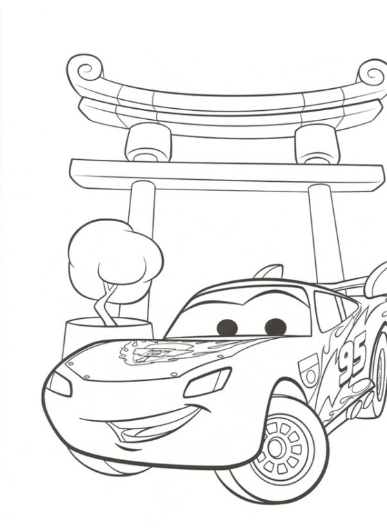 Plansa de colorat cu Cars2 32 26